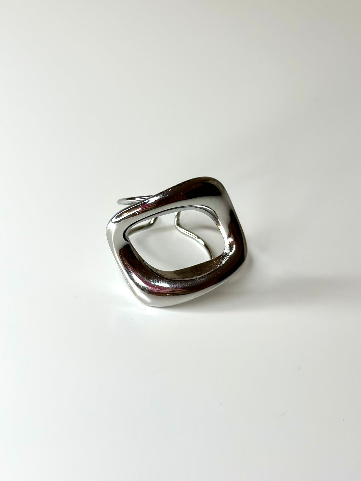 ANILLO CUADR PLATEADO