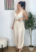 PANTALON BOMBACHO LAZO BEIGE