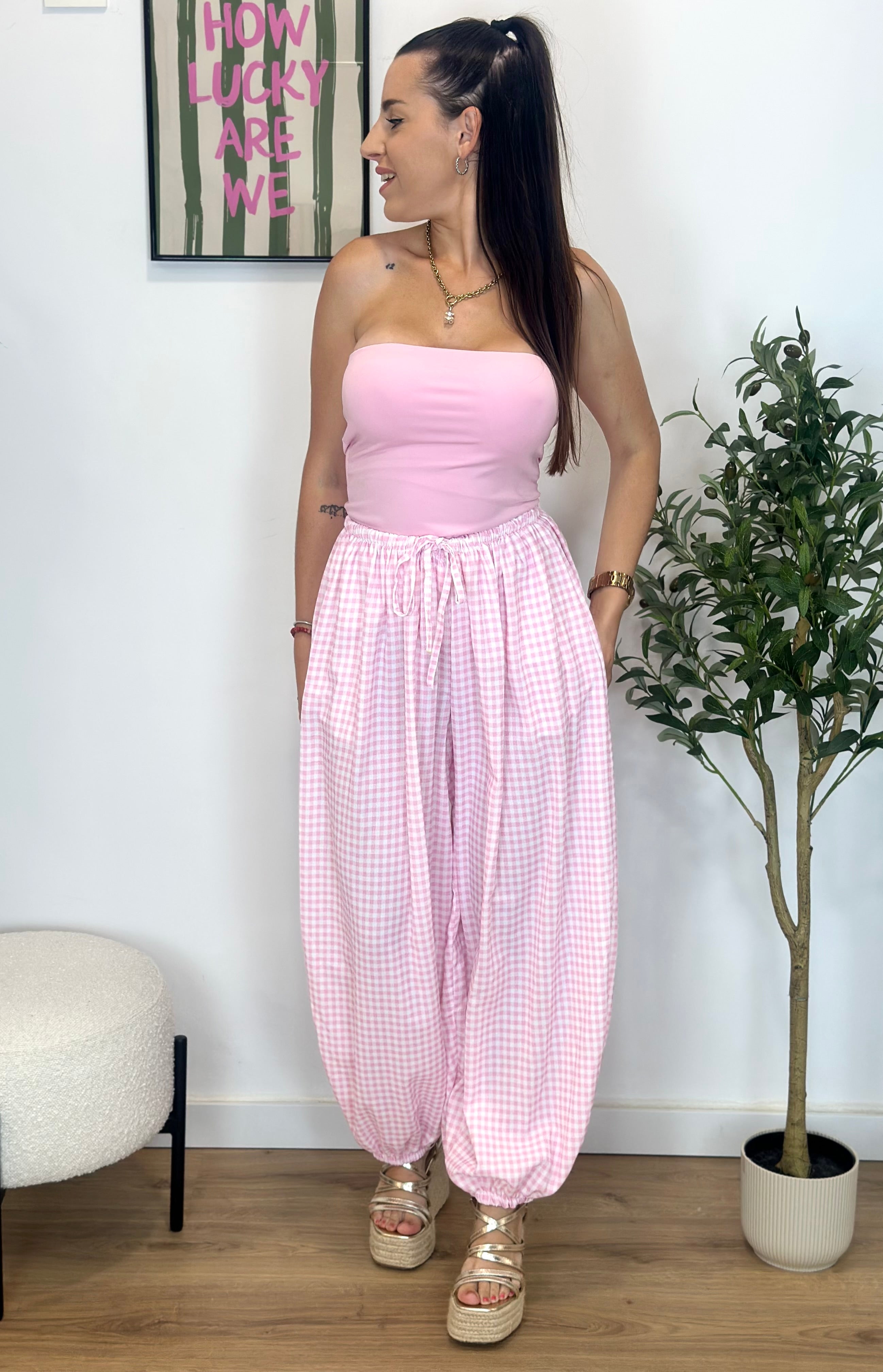 PANTALÓN VICHY PINK