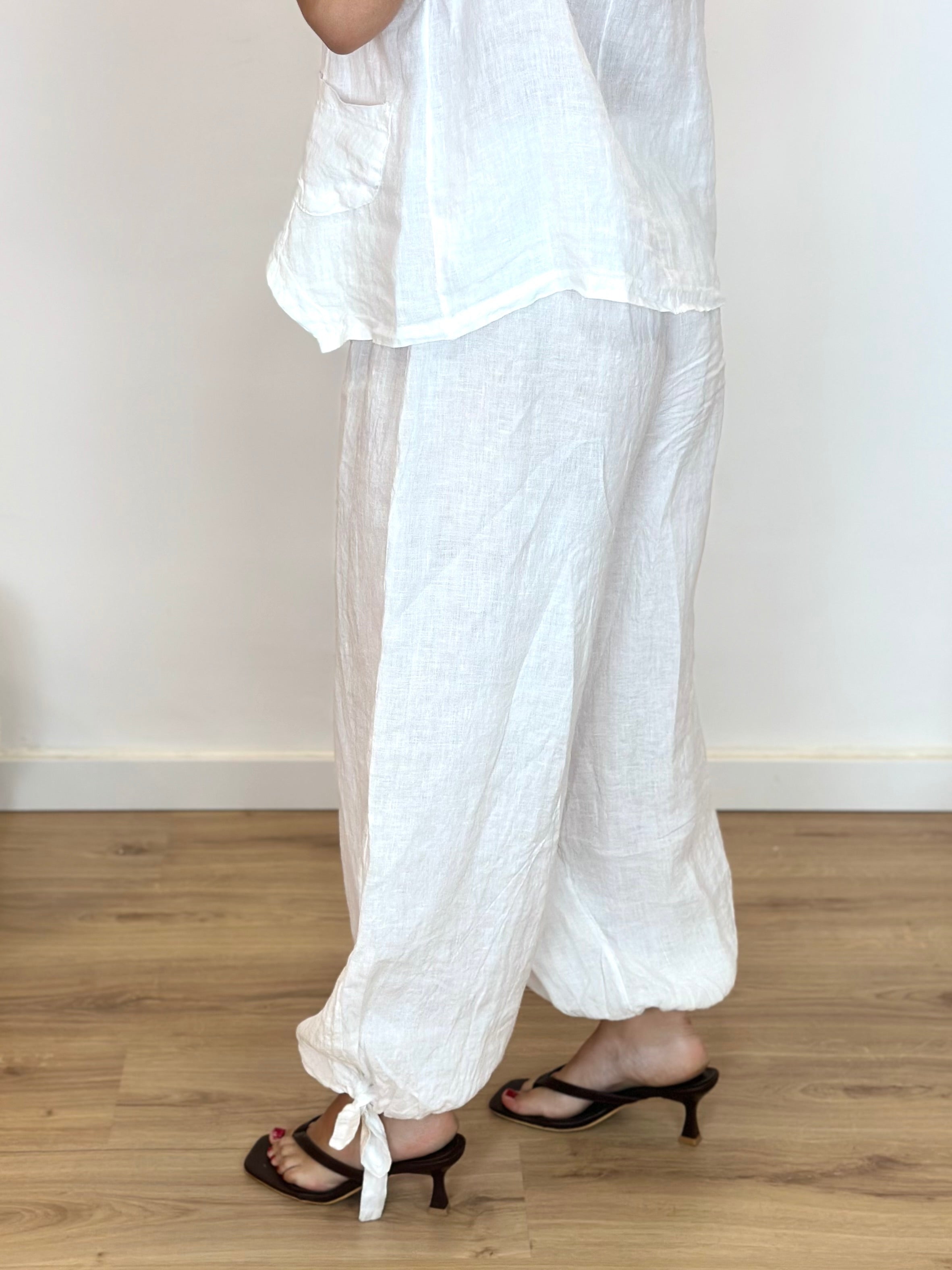 PANTALÓN BOMBACHO LAZOS LINO