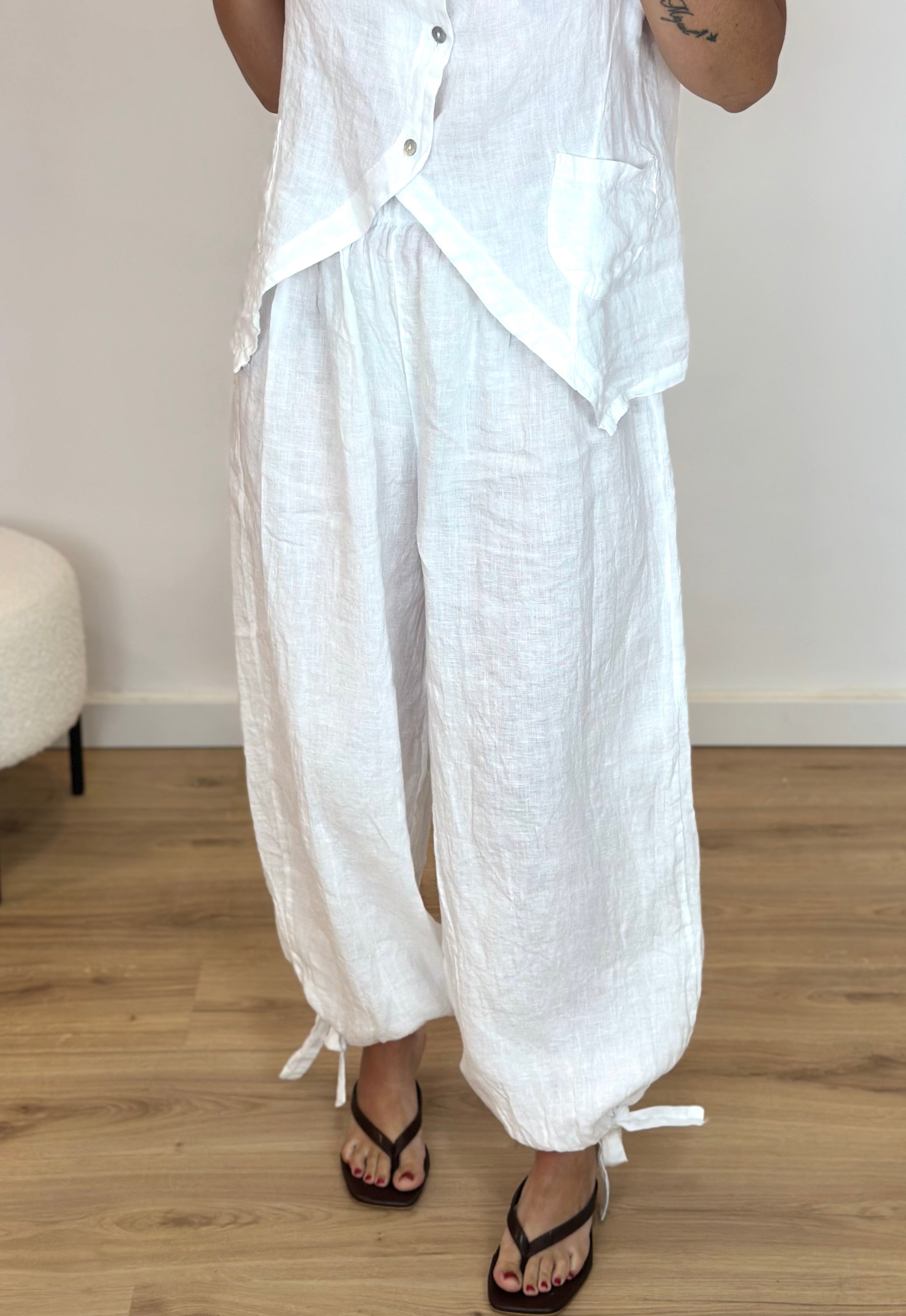PANTALÓN BOMBACHO LAZOS LINO