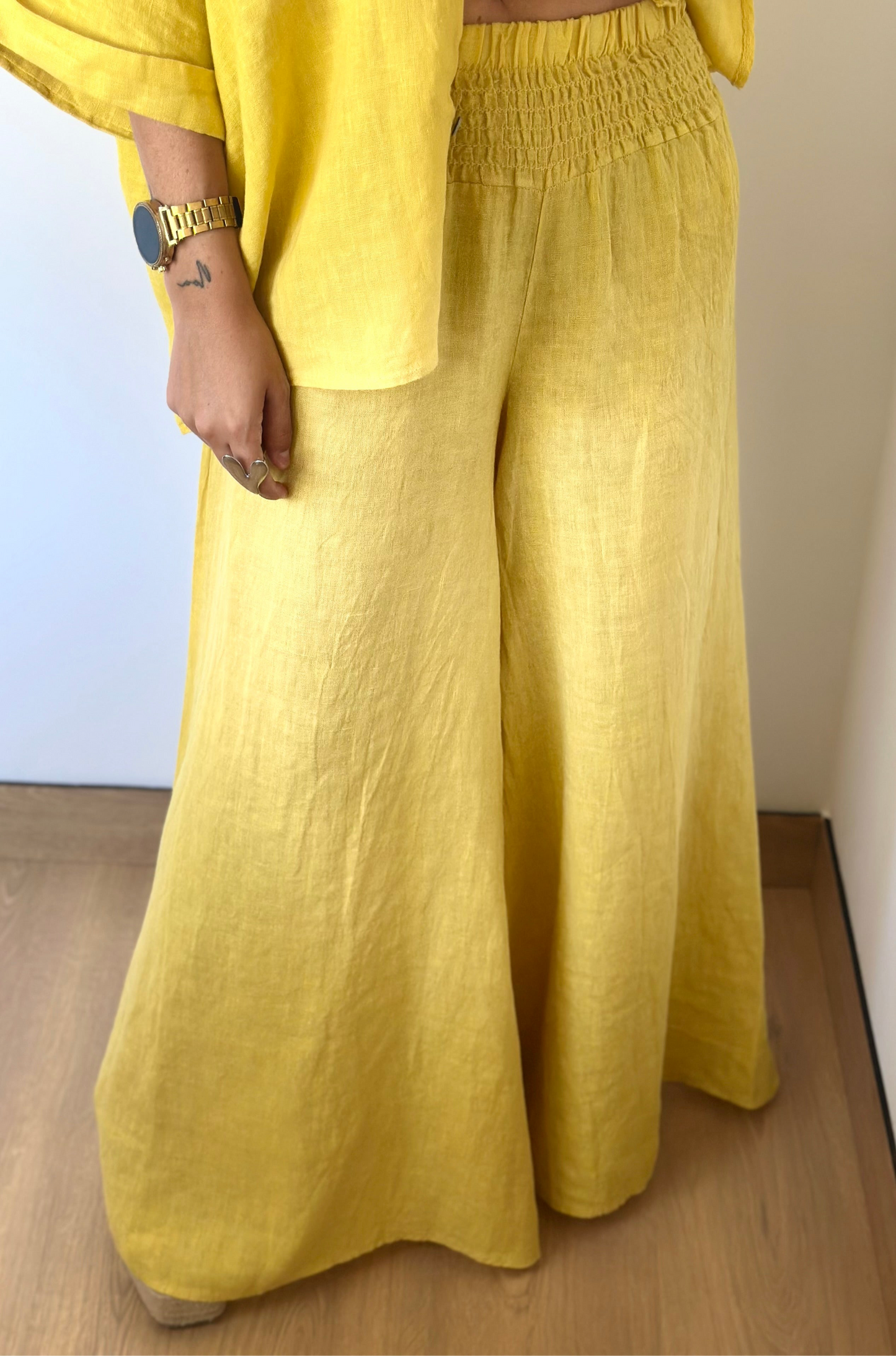 PANTALÓN EXTRA WIDE LEG LINO