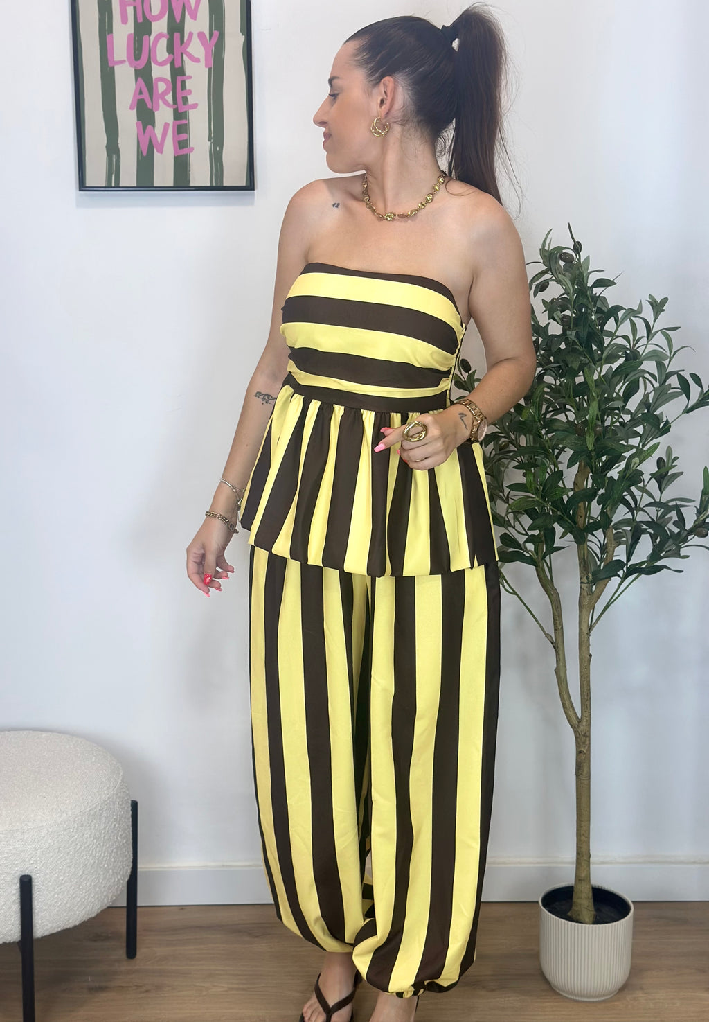 CONJUNTO BOMBACHO PALABRA DE HONOR YELLOW