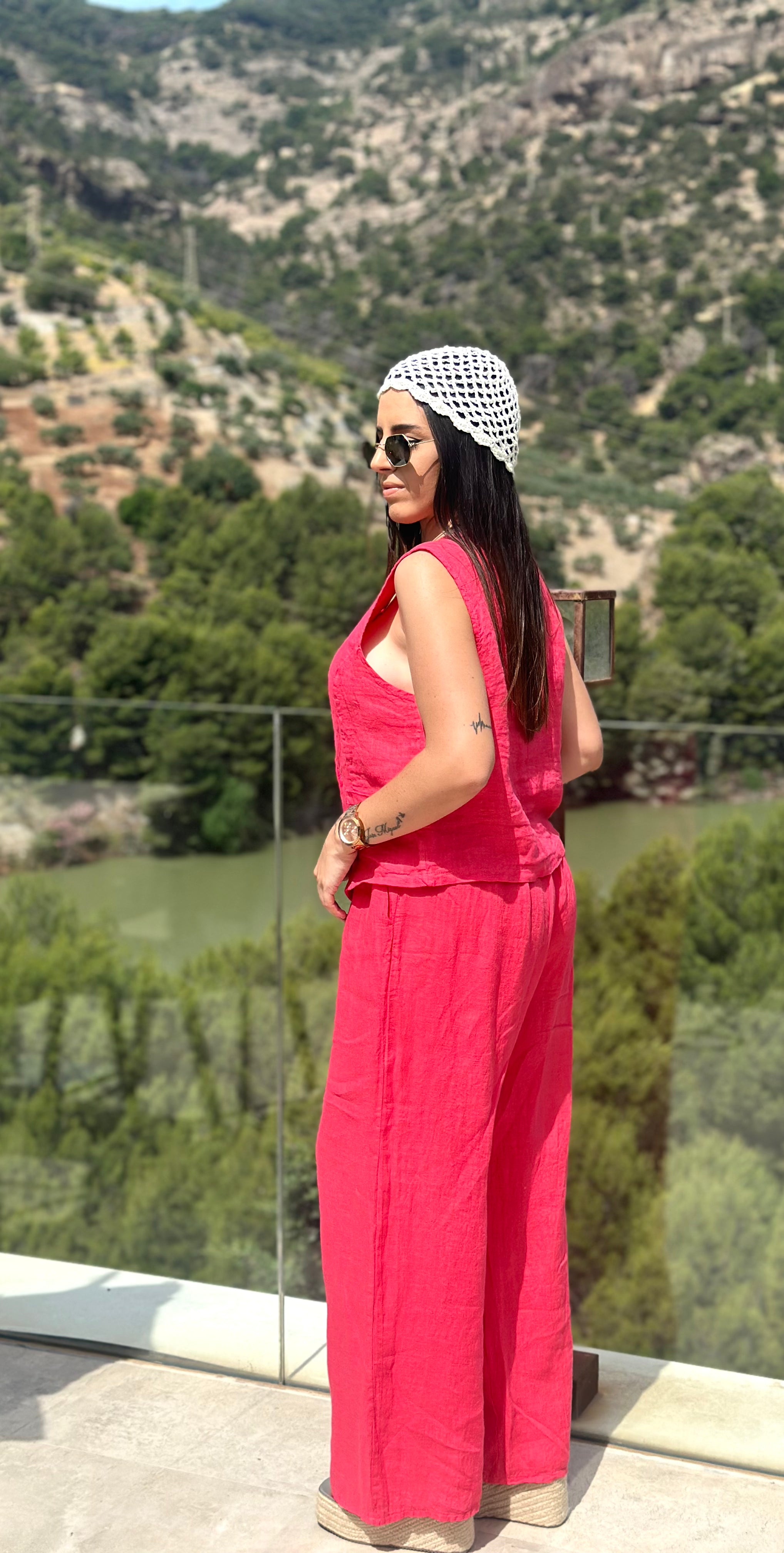 PANTALÓN WIDE FUCSIA