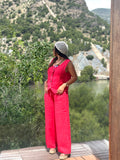 PANTALÓN WIDE FUCSIA