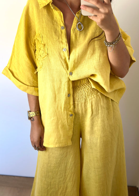 PANTALÓN EXTRA WIDE LEG LINO