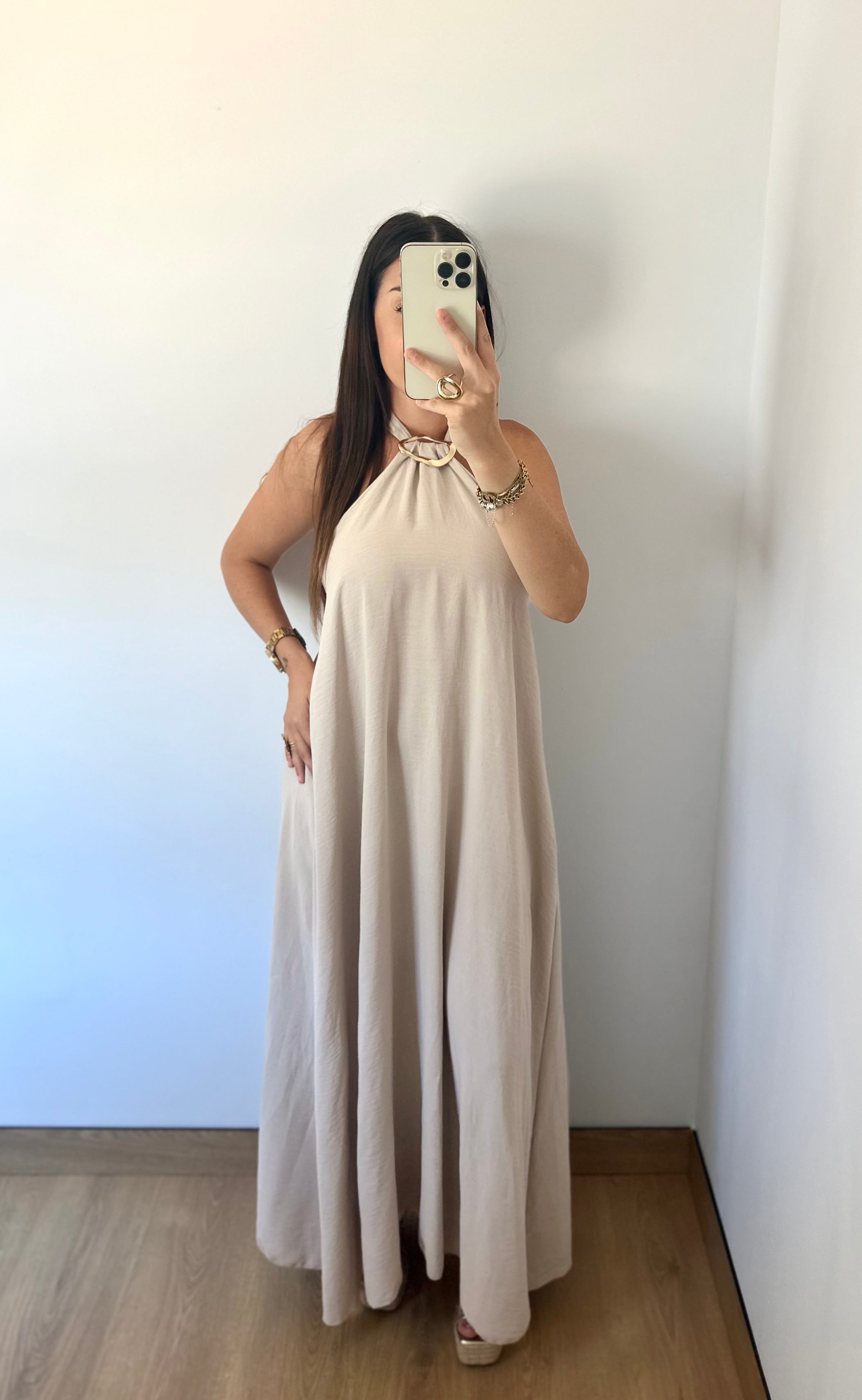 VESTIDO MAXI BROCHE