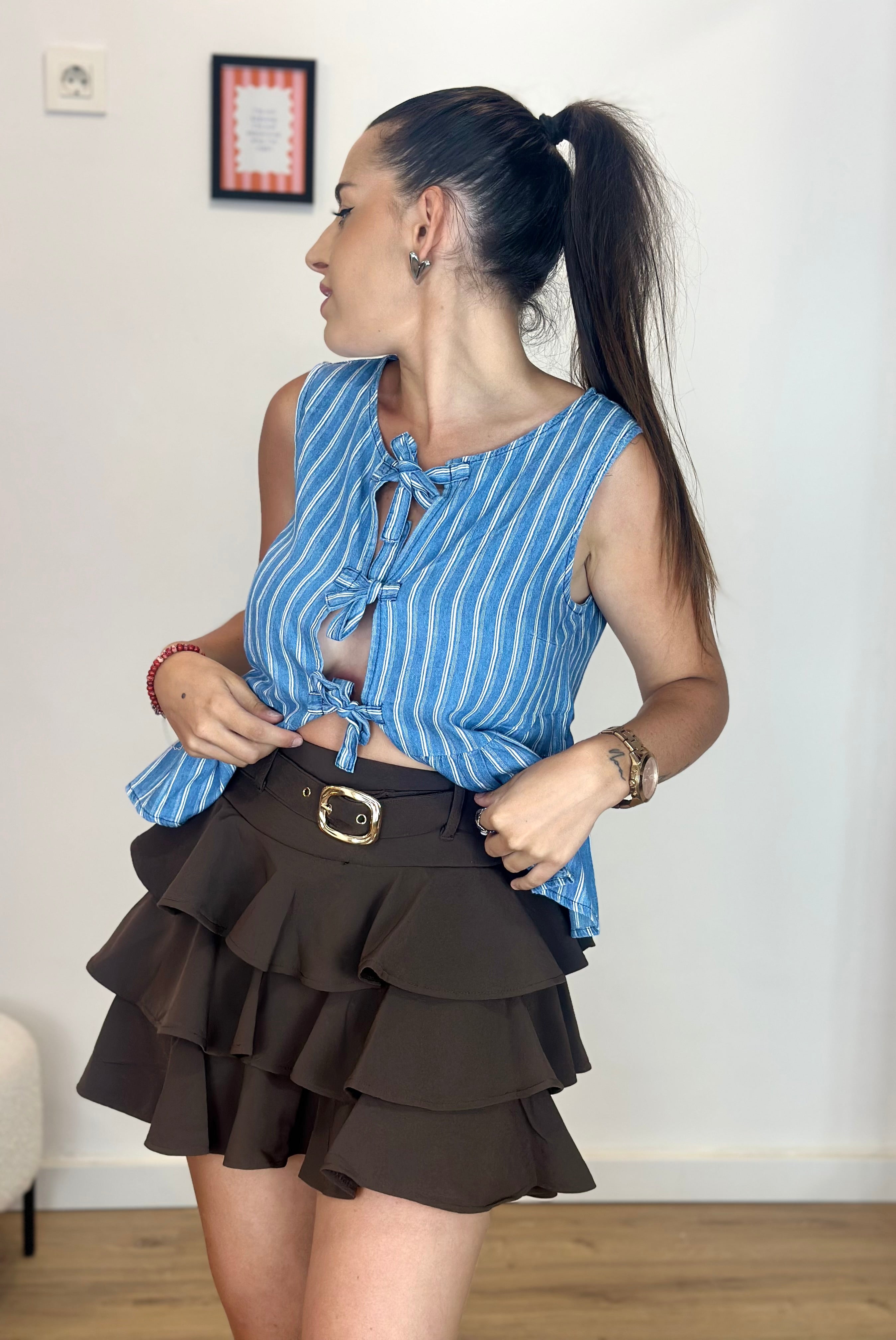 FALDA PANTALÓN VOLANT