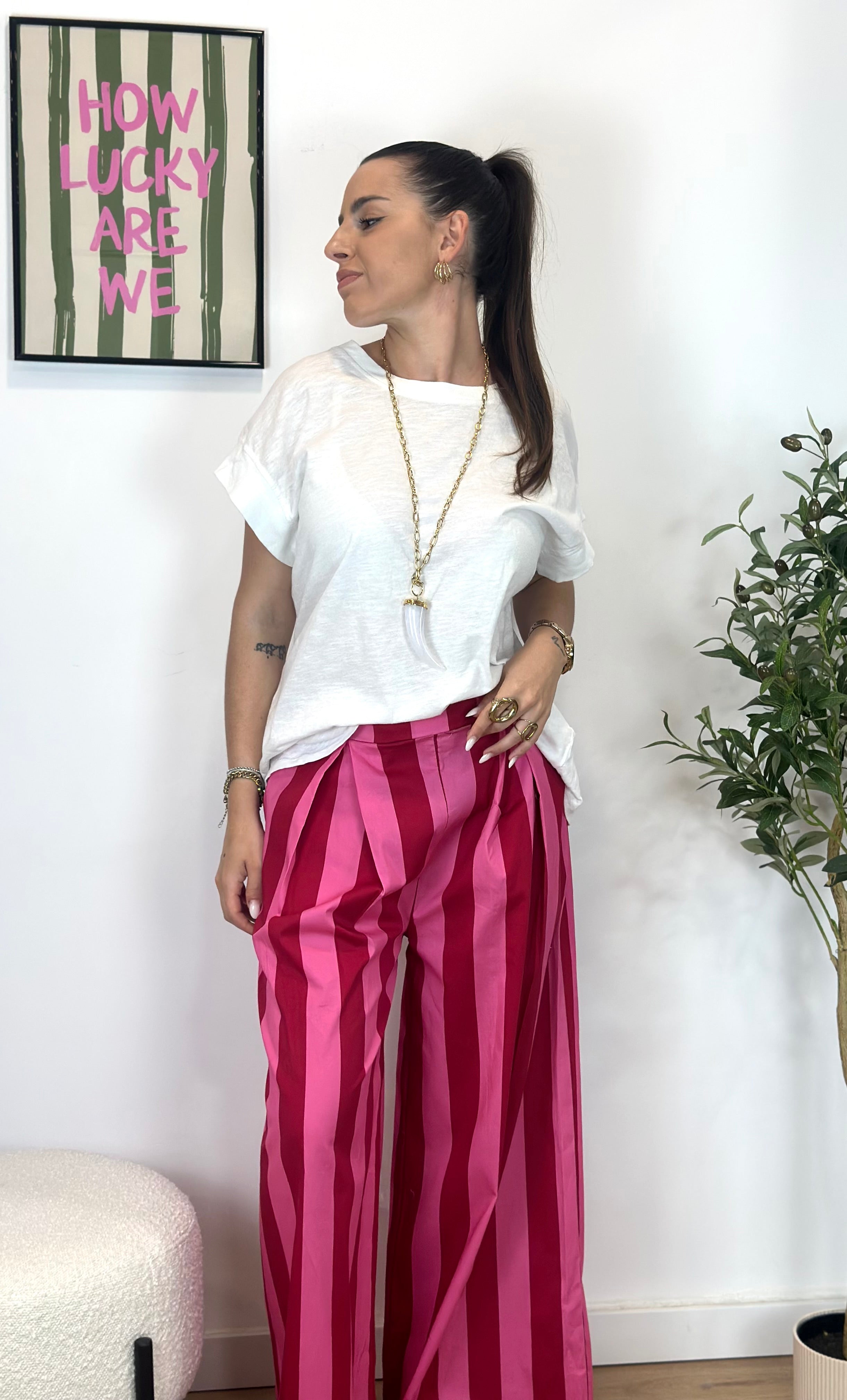 PANTALON RAYA PINK