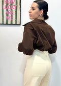 JEANS BEIGE COSTURA