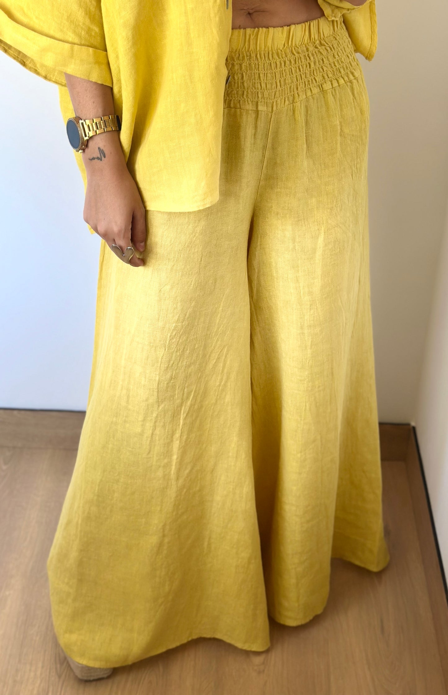 PANTALÓN EXTRA WIDE LEG LINO