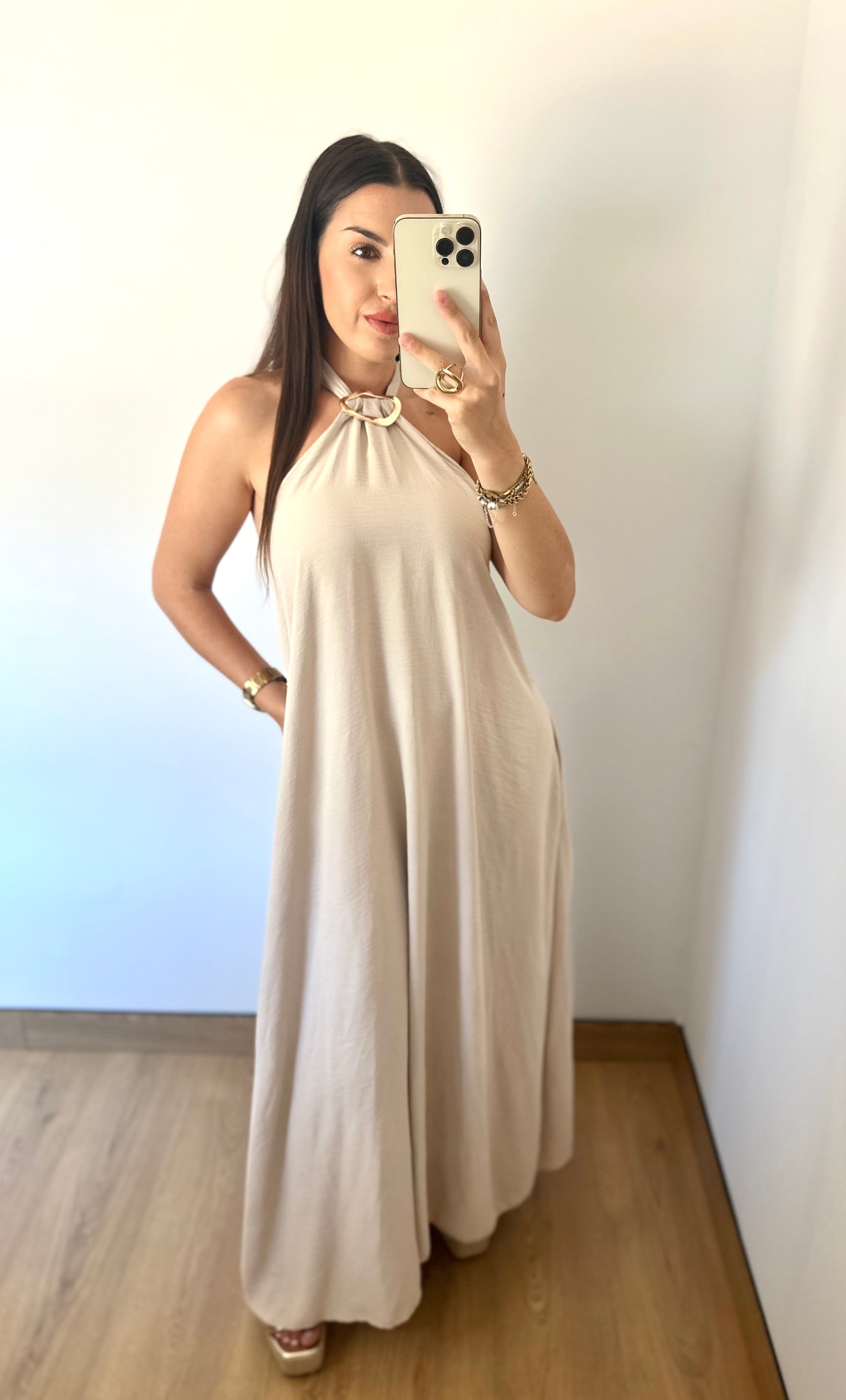 VESTIDO MAXI BROCHE