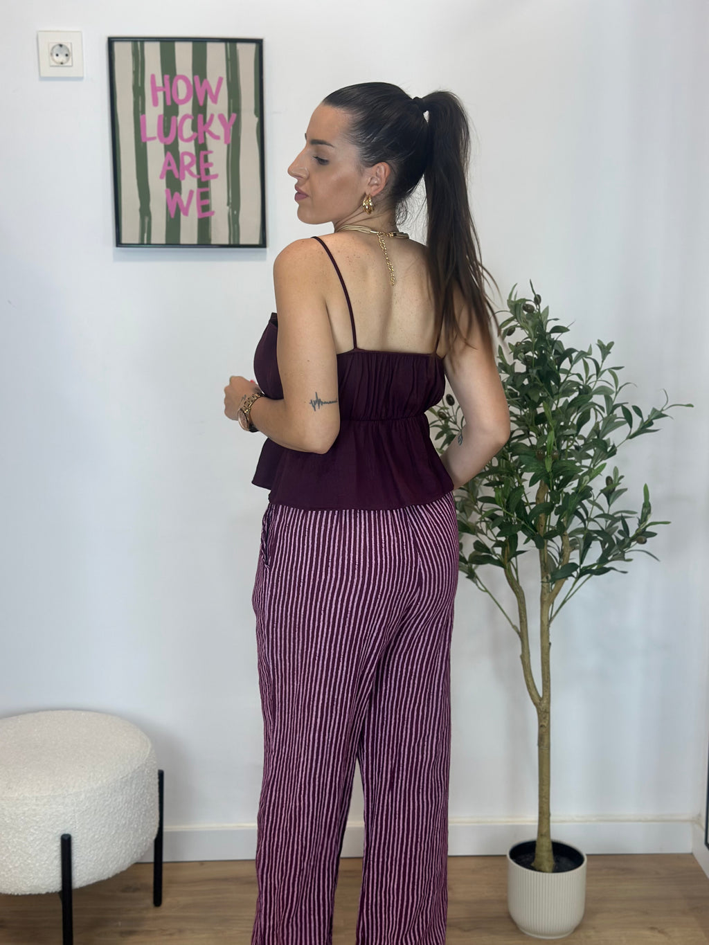 PANTALÓN RAYAS EFECTO LINO