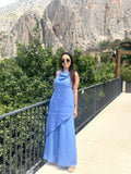PANTALÓN LINO AZUL