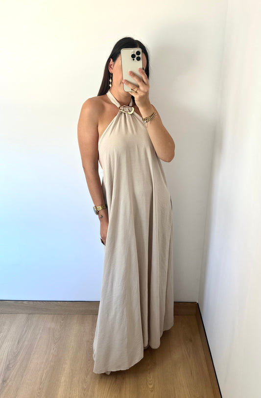 VESTIDO MAXI BROCHE