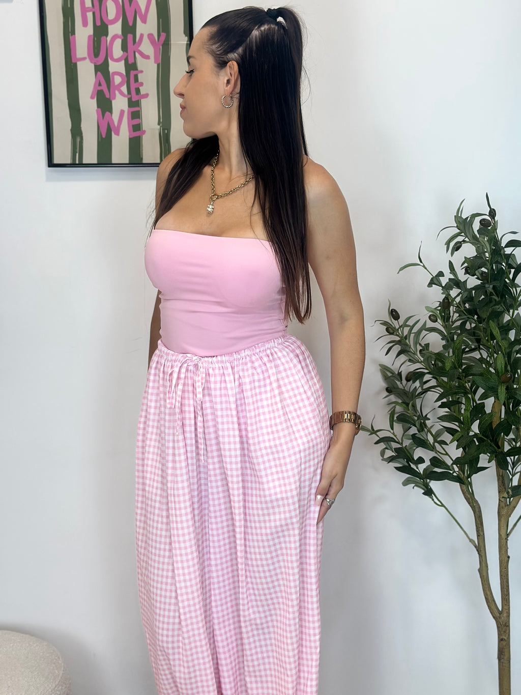 PANTALÓN VICHY PINK