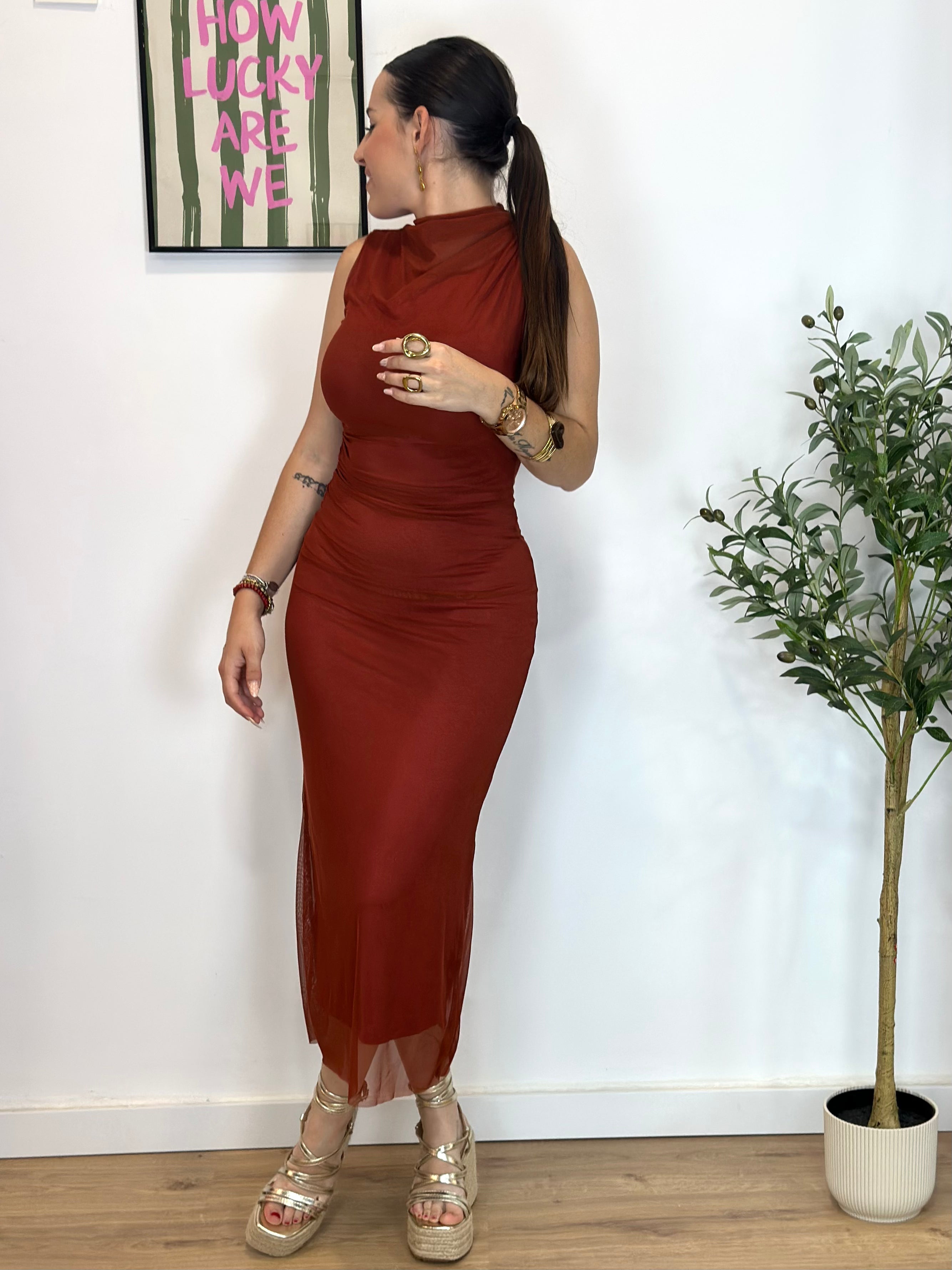 VESTIDO TUL TEJA